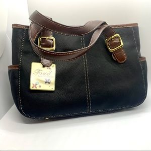 Genuine leather Fossil tote NWT!